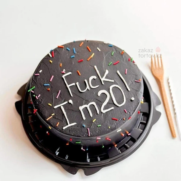 Бенто - торт "Fuck I'm 20!"